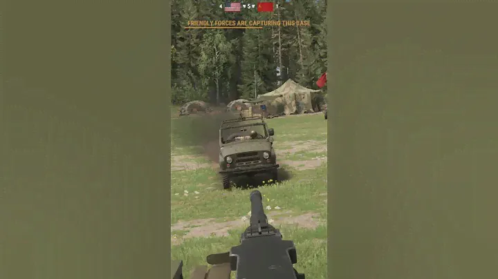 Arma Reforger 50.cal vs UAZ with PKM