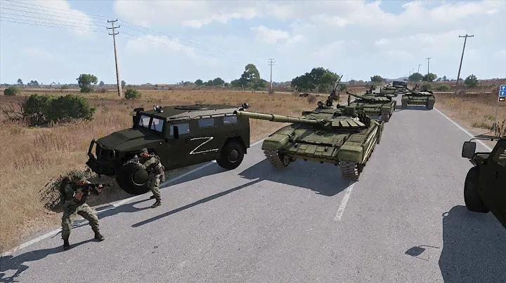 🚩Today Russian Tank Convoy was destroyed by Ukrainian Drone | ARMA 3